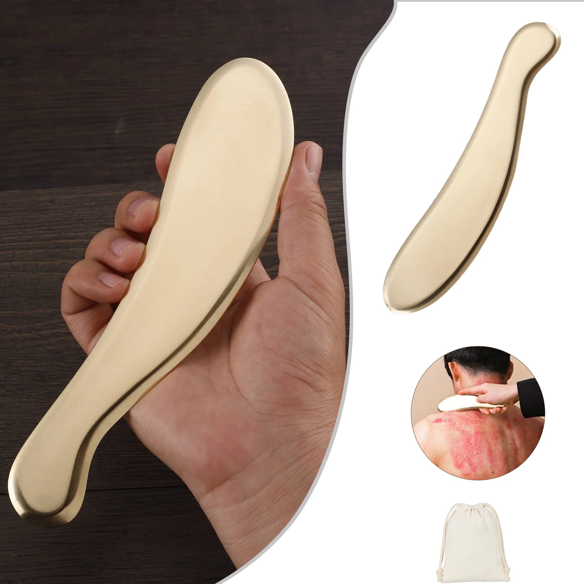 Guasha Massage Tools Medical Grade Stainless Steel Manual Scraping Tool Myofascial Release Tissue Physical Therapy Pain Relief